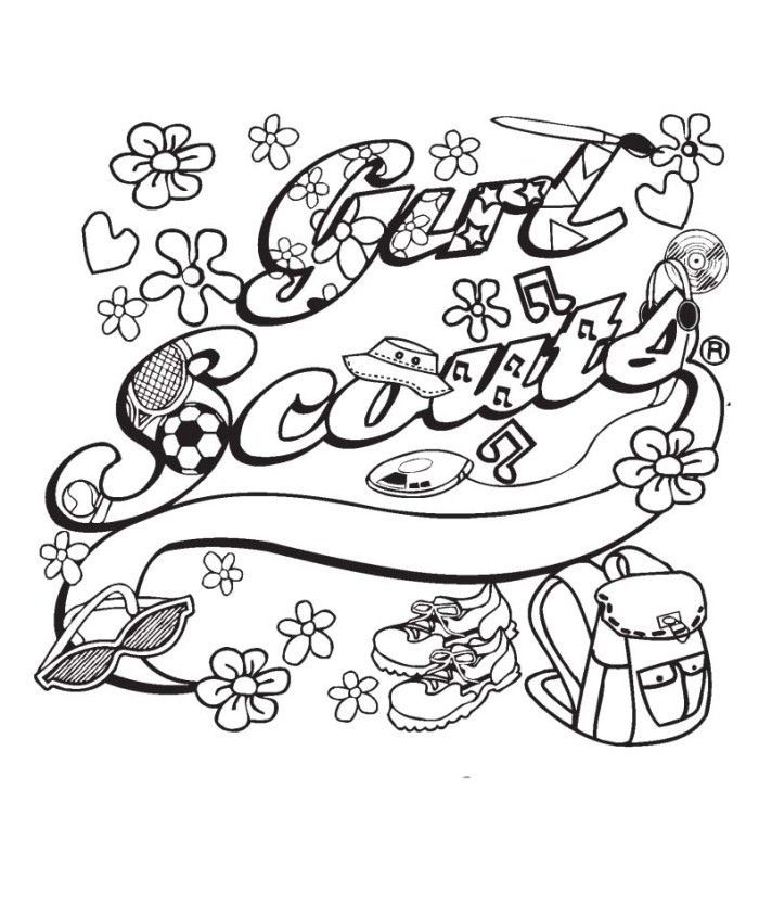 Girl Scout Ribbon Coloring Pages | kids coloring pages