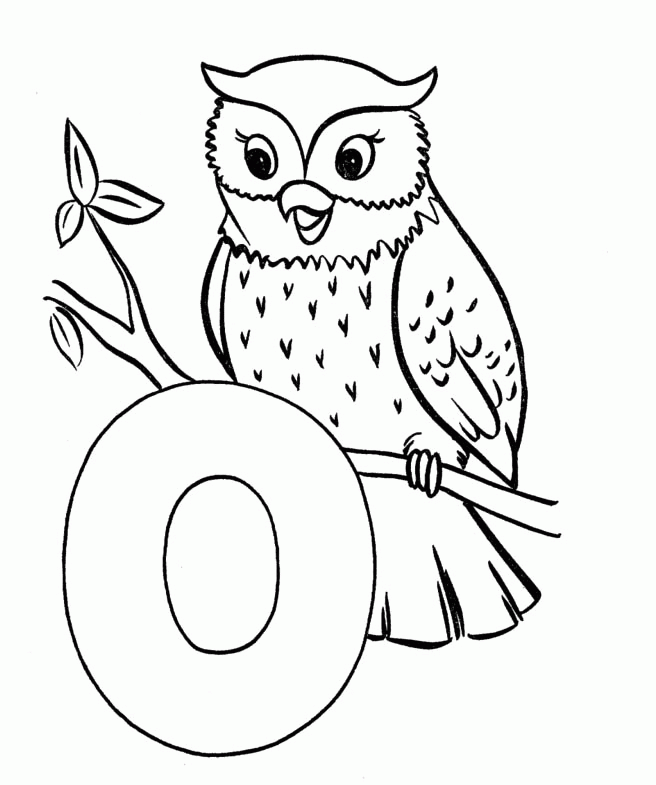 Activity Coloring Pages Owl Letter Kids