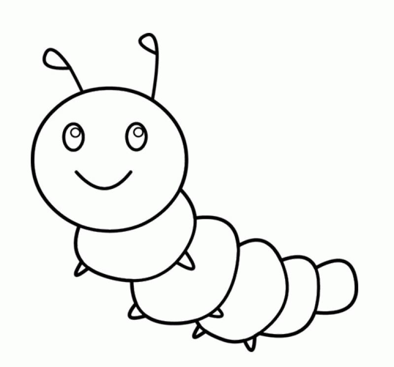 The Tiny Caterpillars Coloring Page - Kids Colouring Pages