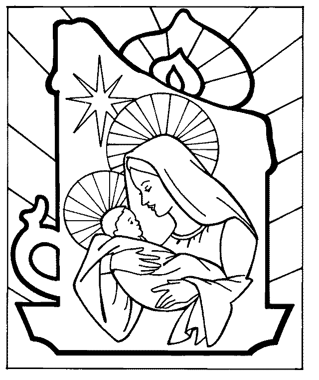 Christmas Coloring Page Jesus - Coloring Home