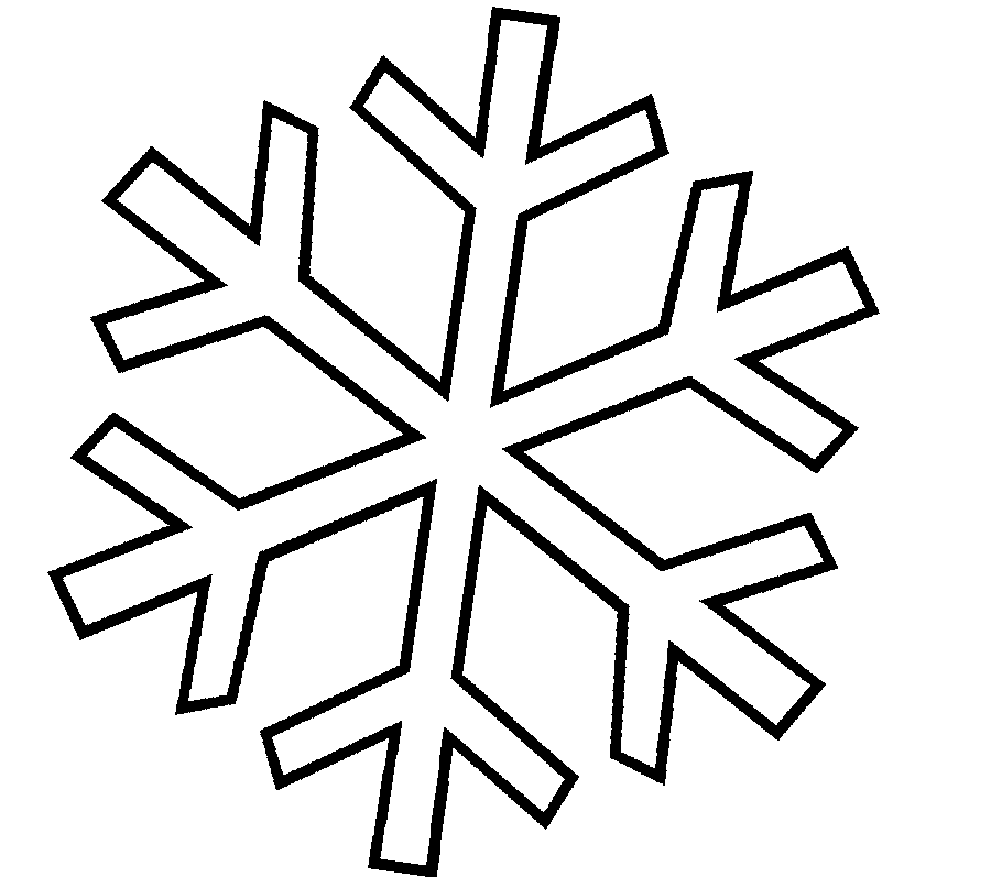 Large Winter Snowflake Coloring Page