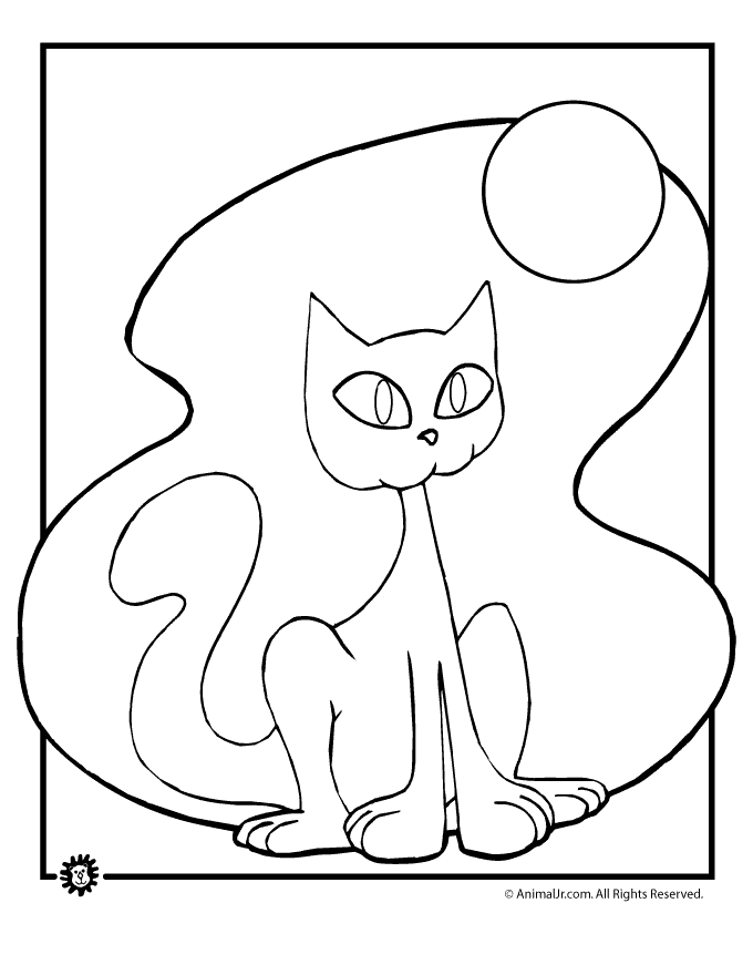 Halloween Black Cat Colouring Pages (page 2) - Coloring Home