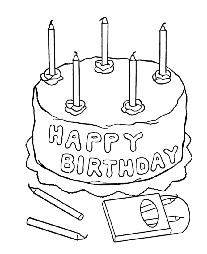 Pin Images Of Birthday Coloring Pages Free Printable Kids Happy 