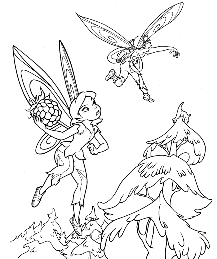 Tinkerbell Fairies Coloring Pages to Print - Disney Coloring Pages 