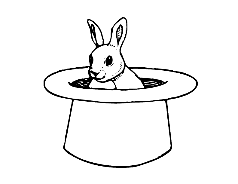 Magic Hat Coloring Pages Home Bunny