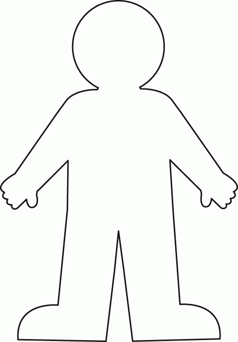 Person Outline Coloring Page - Coloring Home