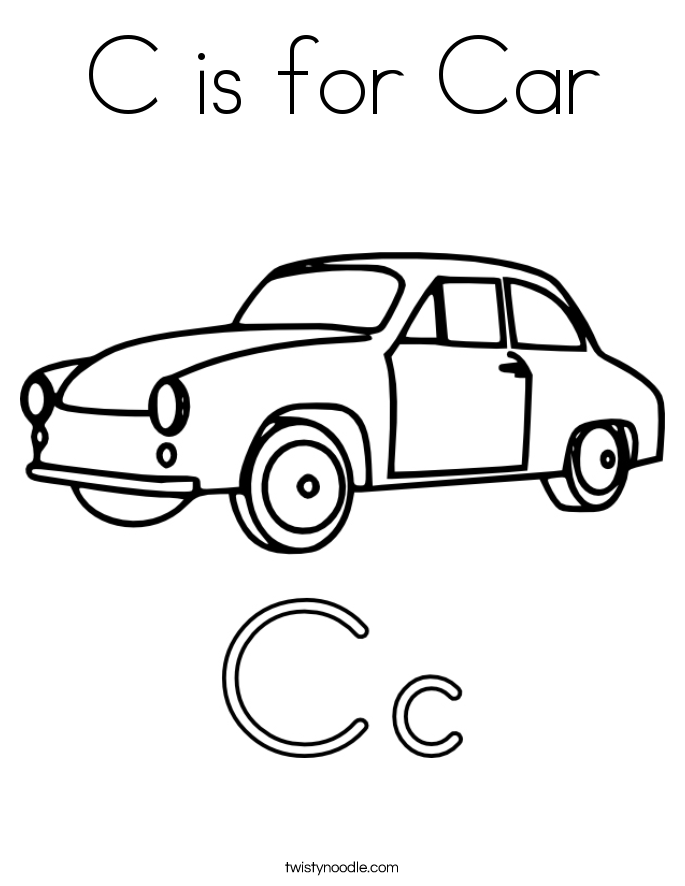 Pictures Letter W Is For Car Coloring Page Car Pictures