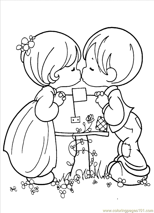 Precious moments valentine coloring pages | kids coloring pages 