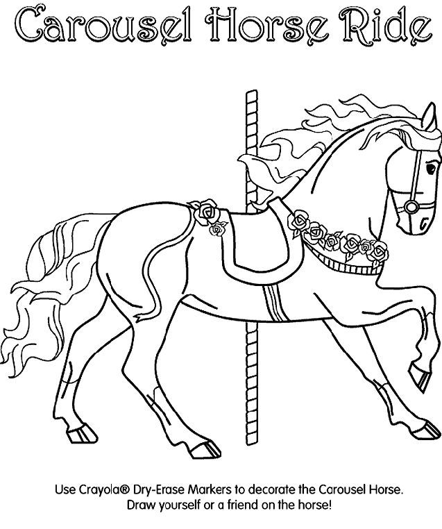 Carousel Horse coloring page | 4-h state expo