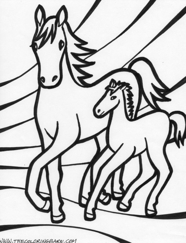 Baby Horse Coloring Pages - Coloring Home