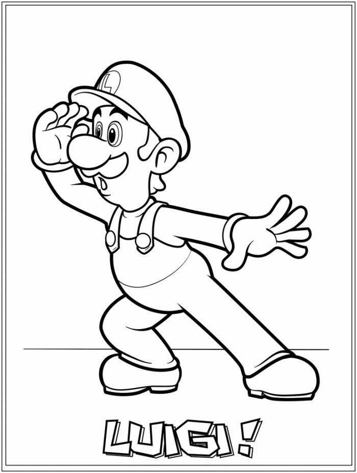 Luigi Printable Coloring Pages