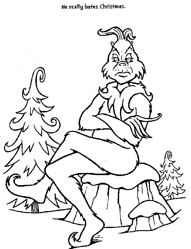 Grinch Full Body Coloring Pages Coloring Home