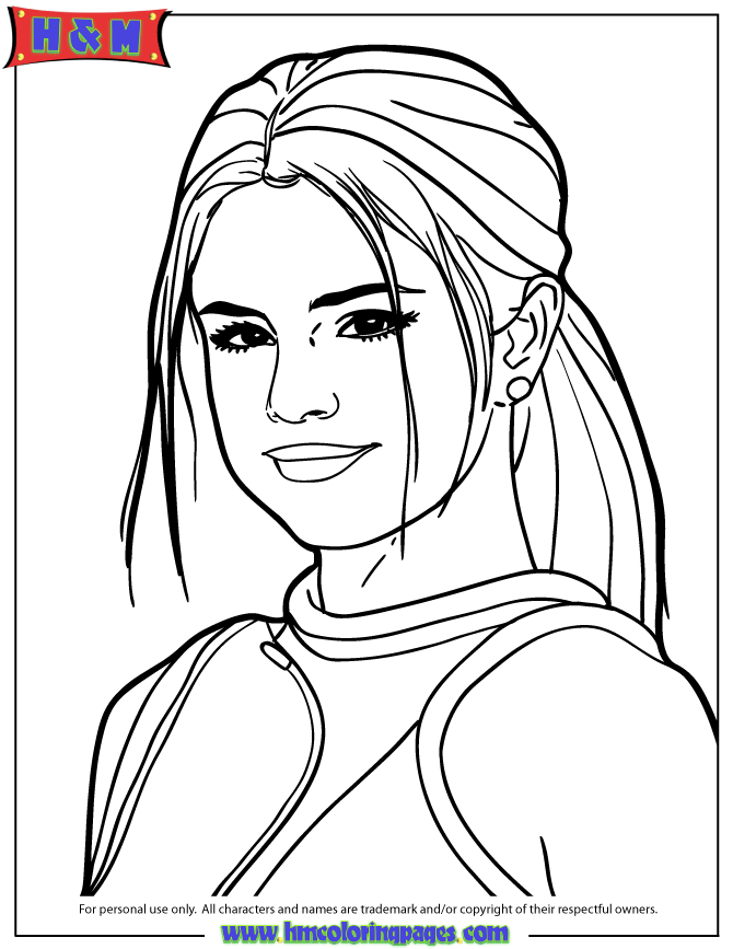 Selena Gomez Coloring Pages Coloring Home