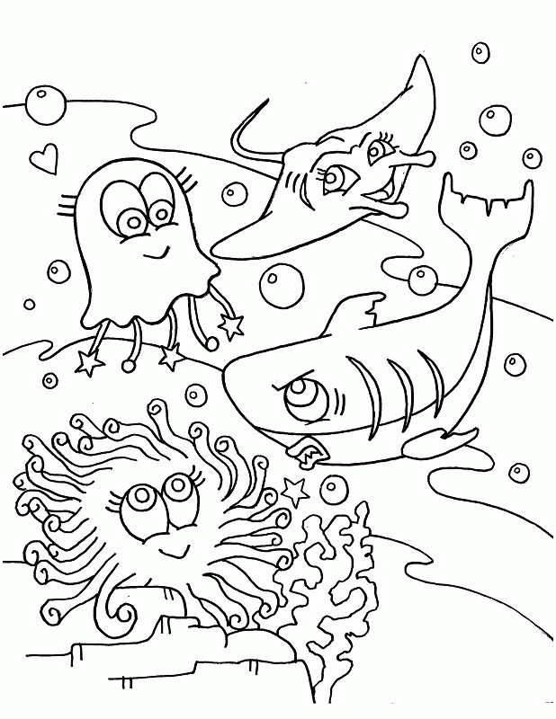 Under Sea Coloring Pages - Coloring Home