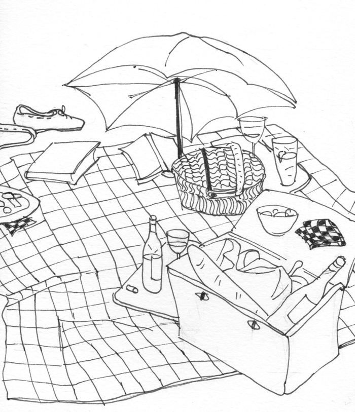 Picnic Coloring Pages For Kids - Coloring Home