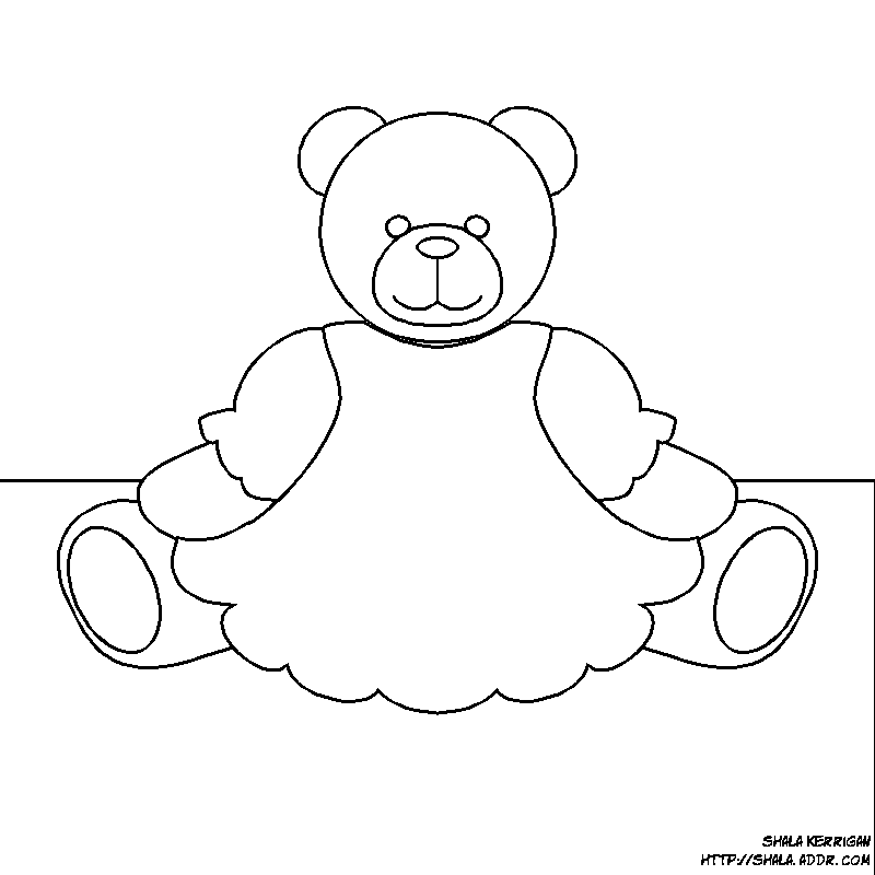 Teddy Bear Coloring Pages For Kids - Free Printable Coloring Pages 