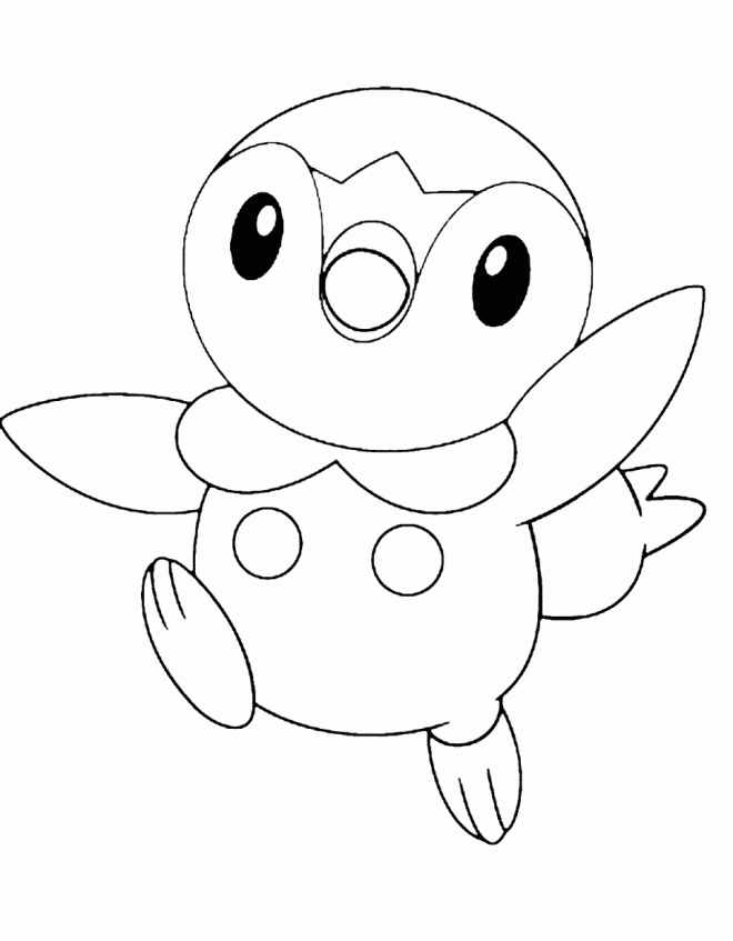 kemon piplup Colouring Pages