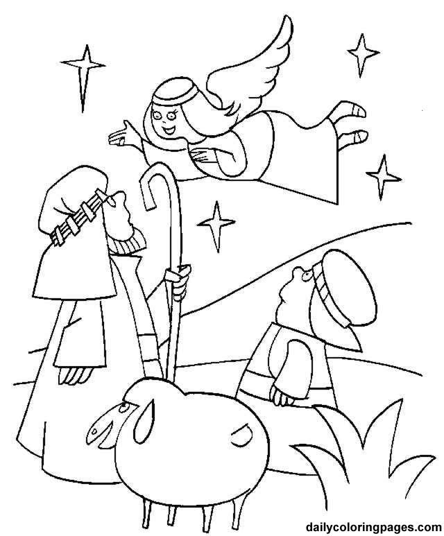 Shepherds Nativity Coloring Pages 9 | Free Printable Coloring Pages