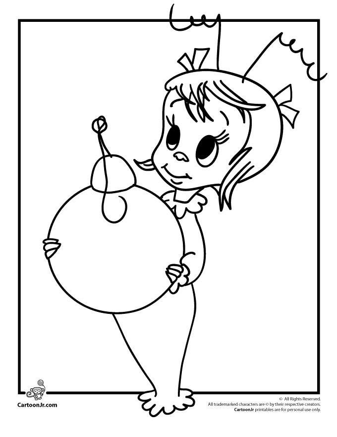 Simple Cindy Lou Coloring Pages 