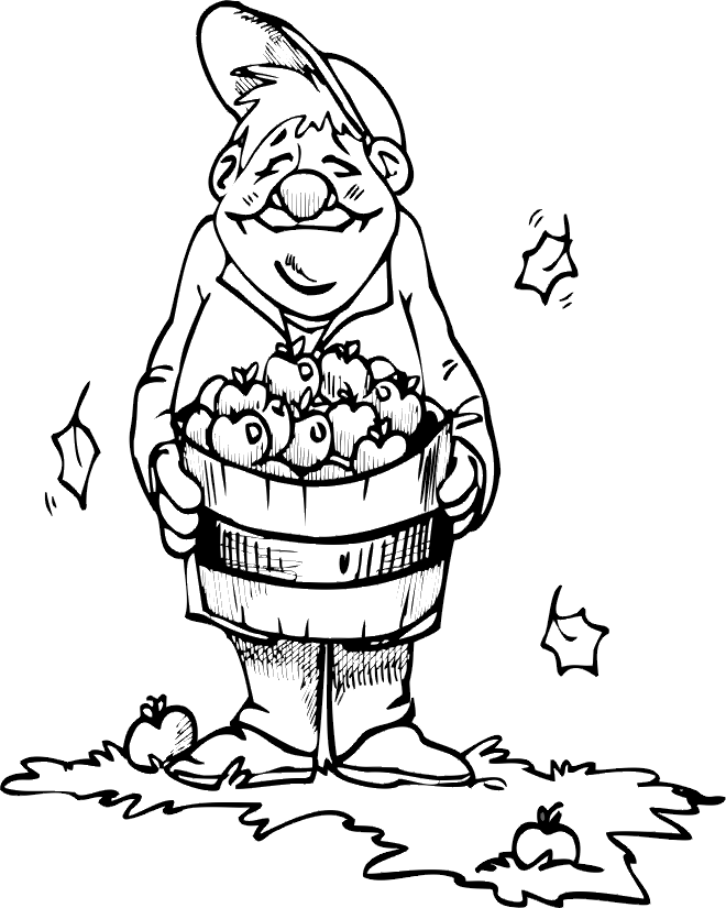 Apple Harvest Coloring Pages Images & Pictures - Becuo