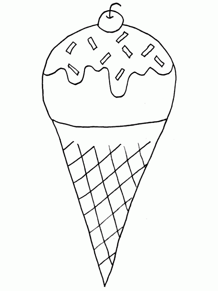 Ice Cream Sundae Coloring Page - Coloring Home