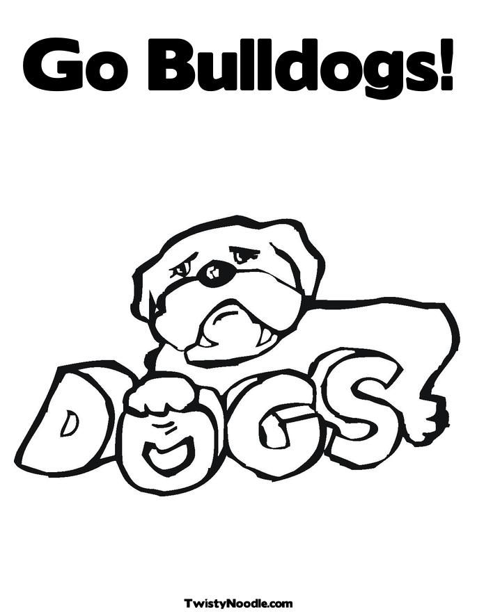 Go Bulldogs coloring page