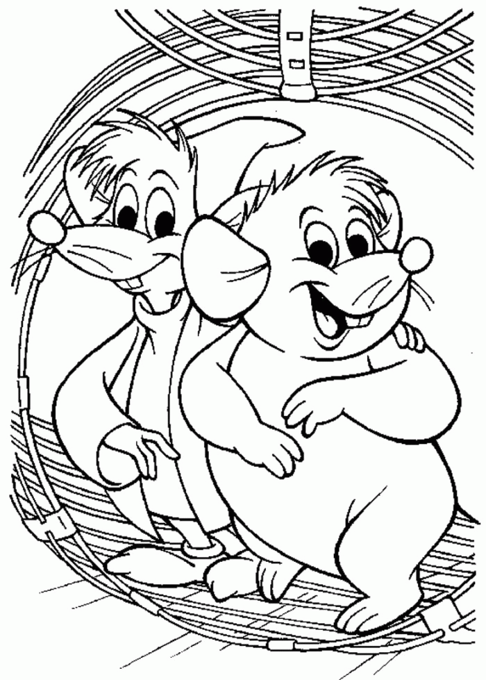Cinderella Mice Coloring Pages - Coloring Home