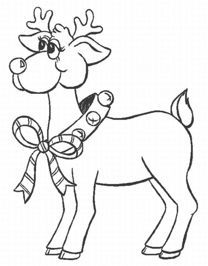 Reindeer Coloring Pages – 674×860 Coloring picture animal and car 