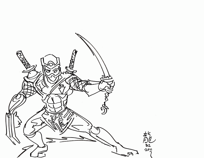 Ninja Warrior Coloring Pages For Kids