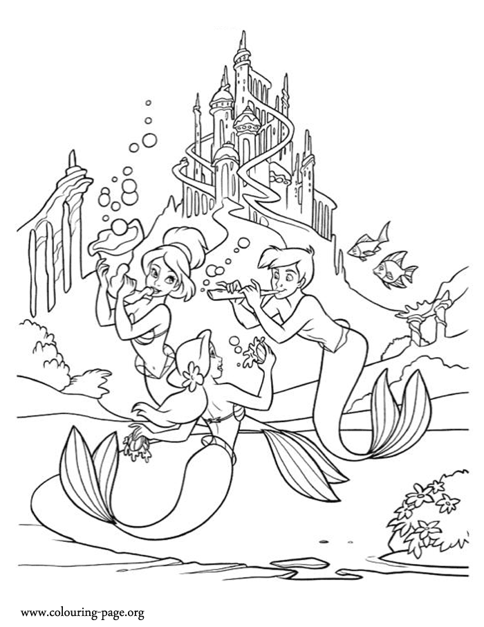 Ariel The Mermaid Coloring Pages - Coloring Home