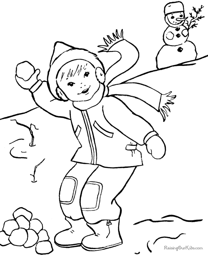 winter hat coloring page pages