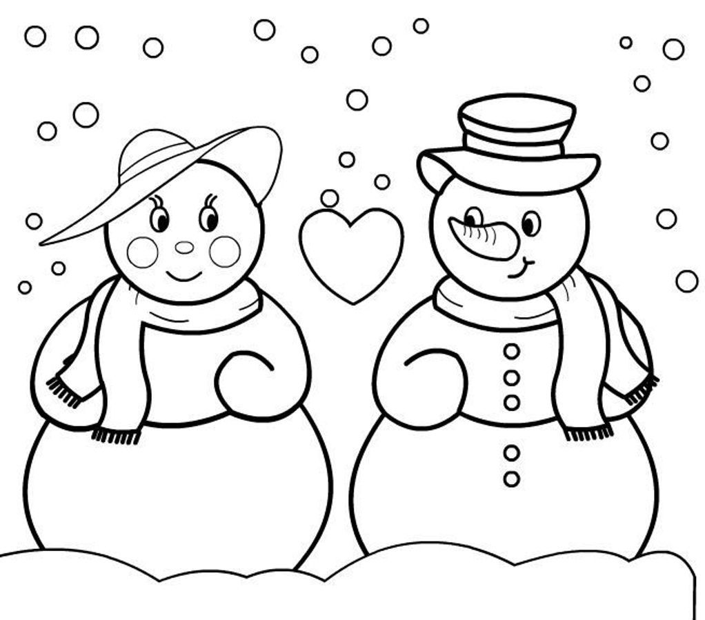 Christmas Snowman Coloring Pages - Coloring Home