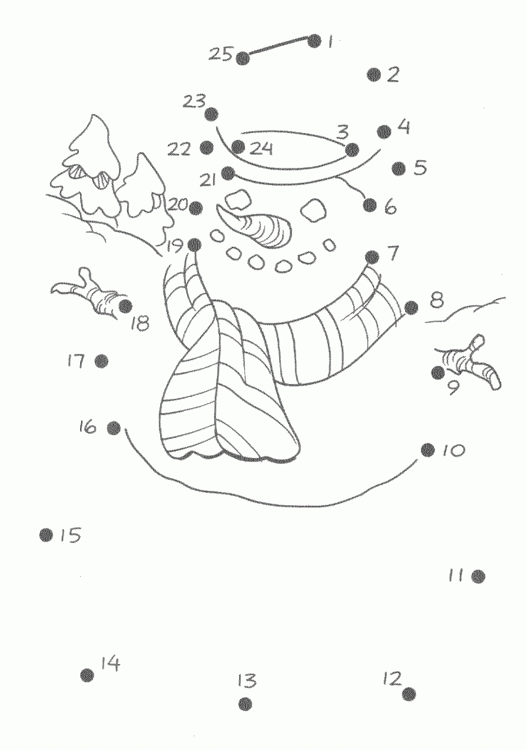 Free Christmas Dot To Dot Coloring Pages