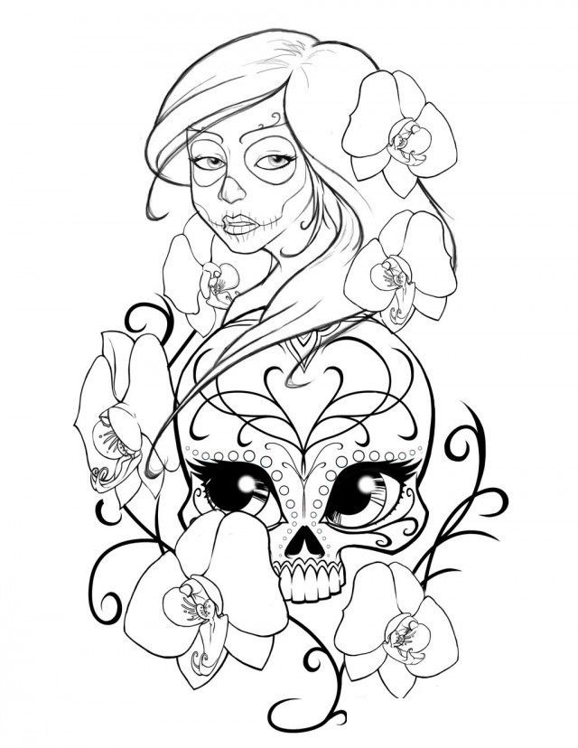 Skull Printable Coloring Pages - Coloring Home