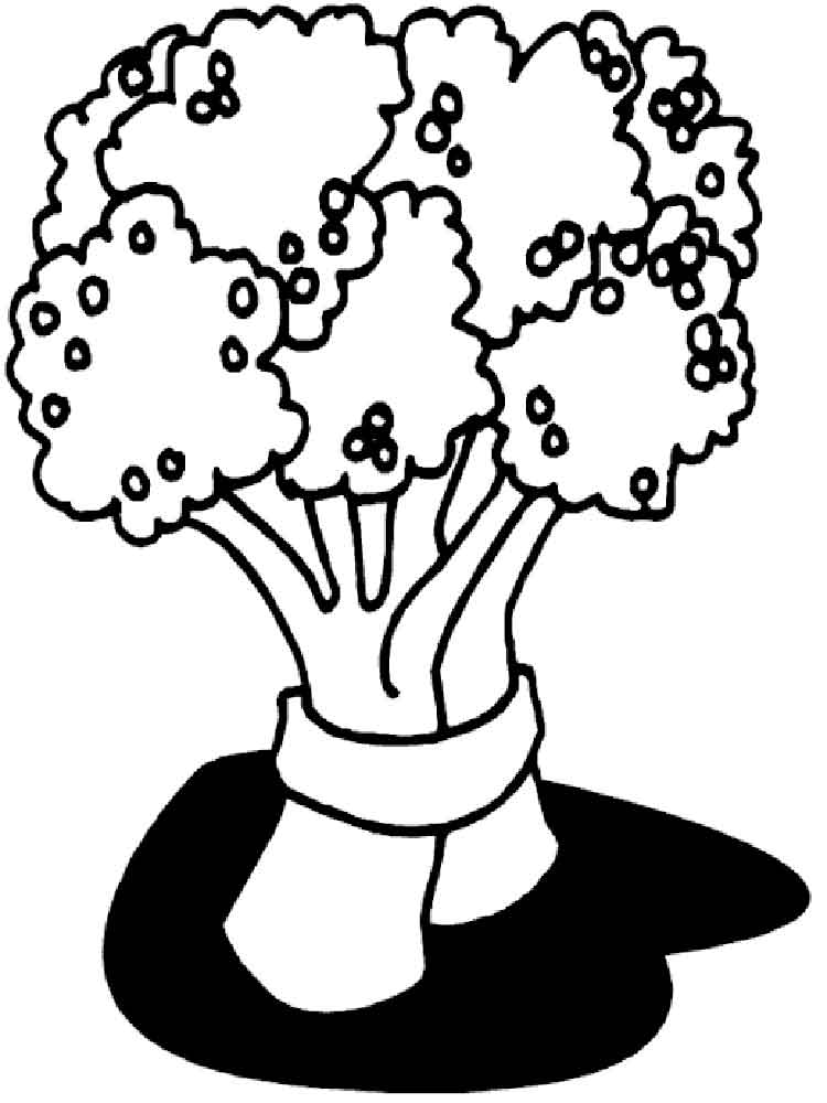 Broccoli coloring pages. Download and print Broccoli coloring pages