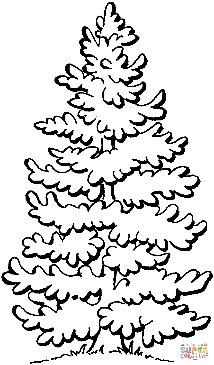 Beautiful Pine Tree coloring page | Free Printable Coloring Pages