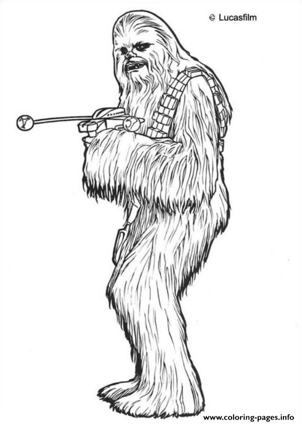 Print star wars chewbacca Coloring pages