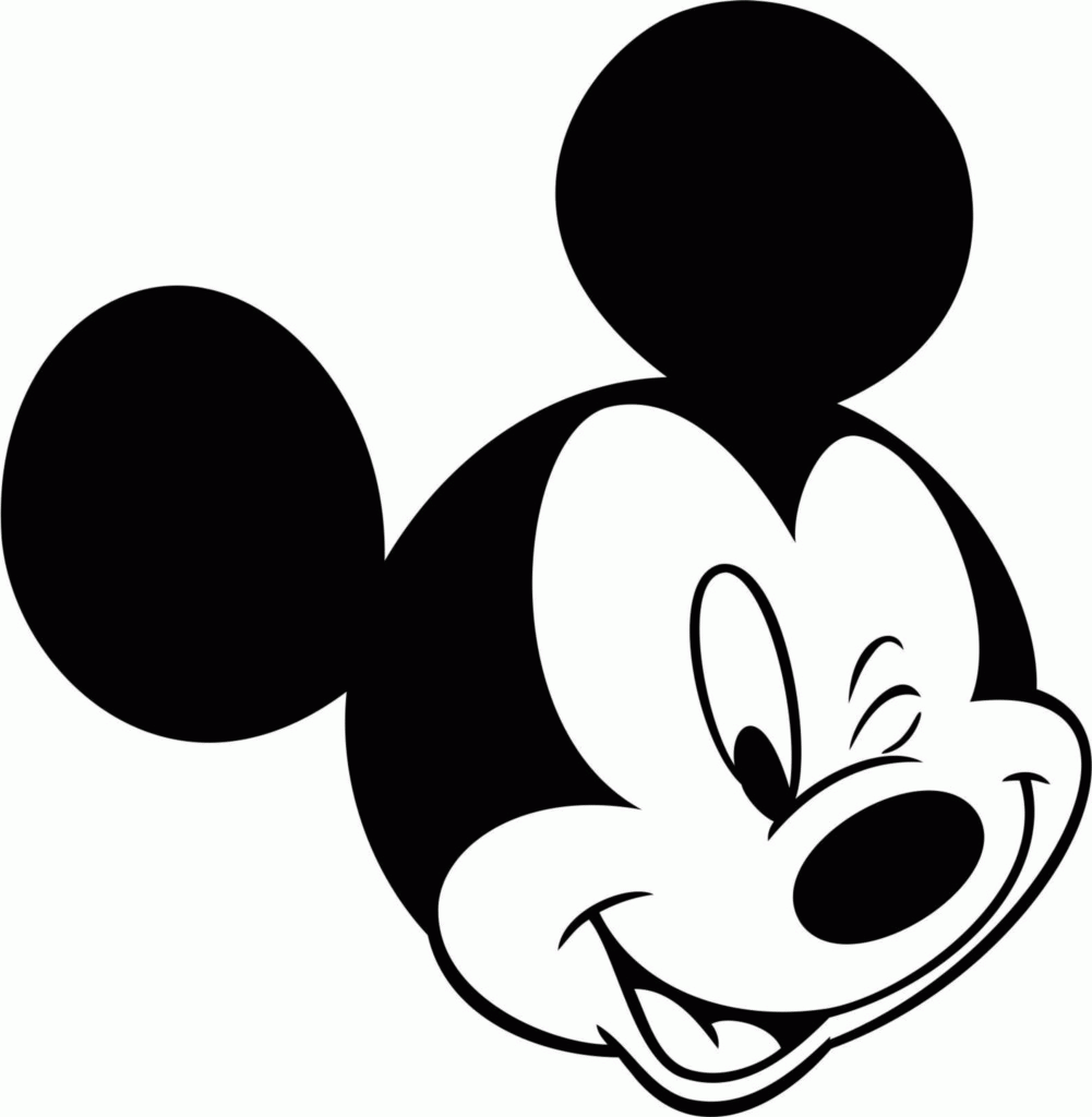 Mickey Mouse Face Coloring Page