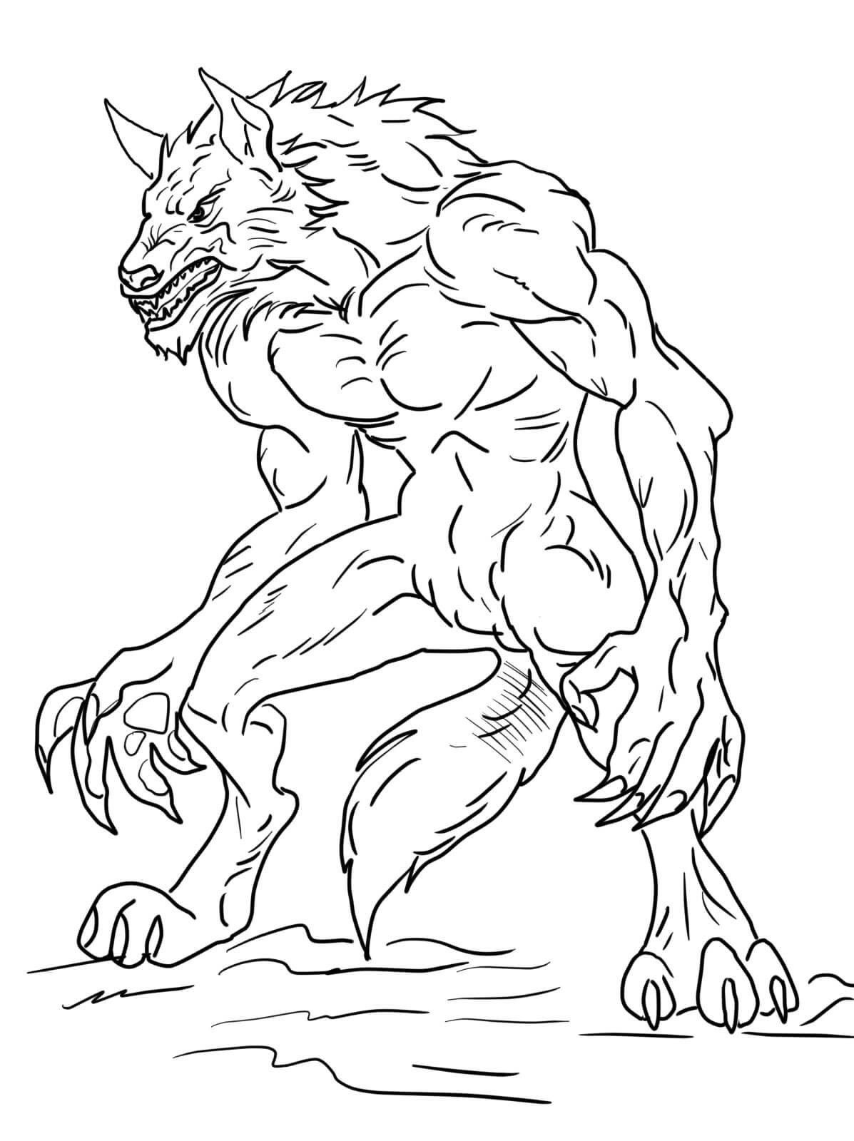 Free Werewolf Coloring Pages - Coloring Home