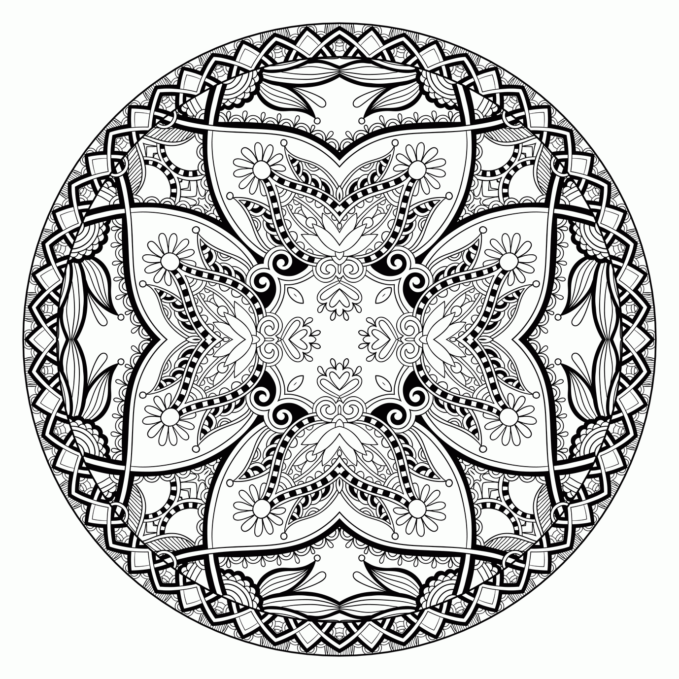 These Printable Abstract Coloring Pages Relieve Stress And Help ...