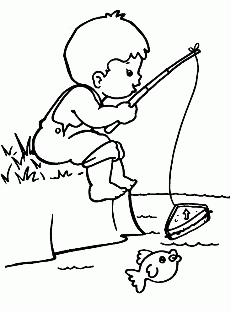 fisherman boy coloring page - Google Search | incentive chart ...
