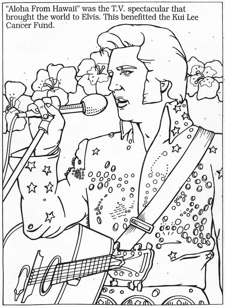 Elvis Presley Coloring Pages - Coloring Home