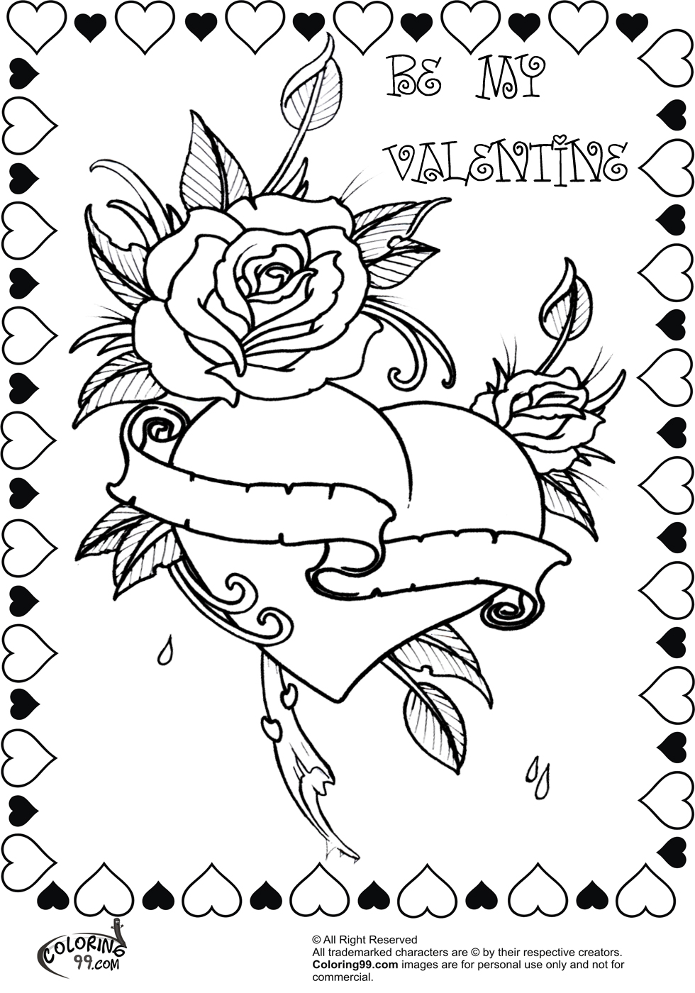 hert tatoo coloring page for kids coloring point. coloring pages ...