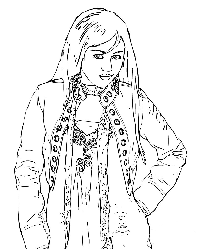 Miley Cyrus coloring page - free printable coloring pages on coloori.com