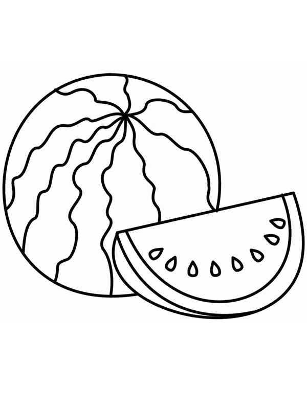 watermelon Coloring Page | 1001coloring.com