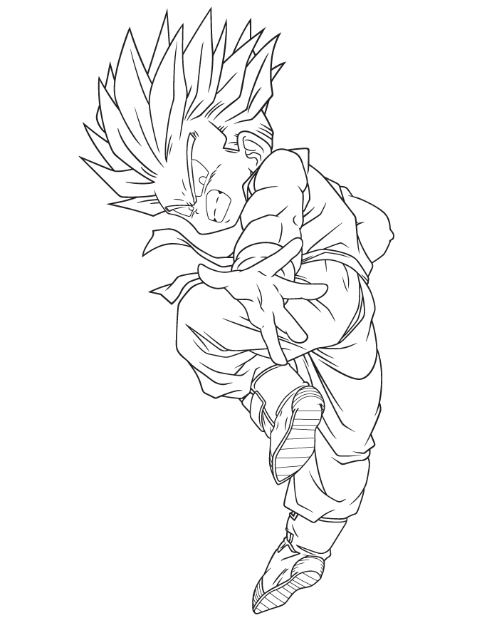 Dragon Ball Z Super Saiyan 5 - Coloring Pages for Kids and for Adults