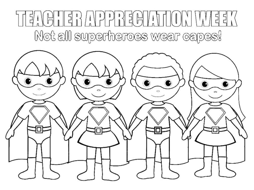 Printable Teacher Appreciation Week Coloring Page - Free Printable Coloring  Pages for Kids