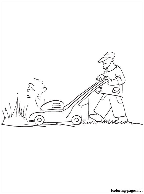 Coloring page lawn mower | Coloring pages