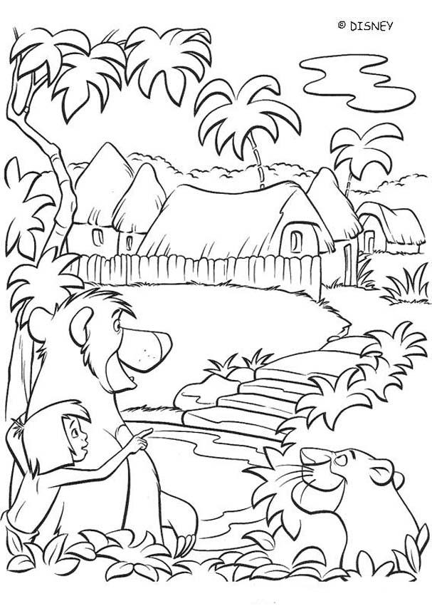 THE JUNGLE BOOK 2 Disney movie coloring books - BALOO fights SHERE 
