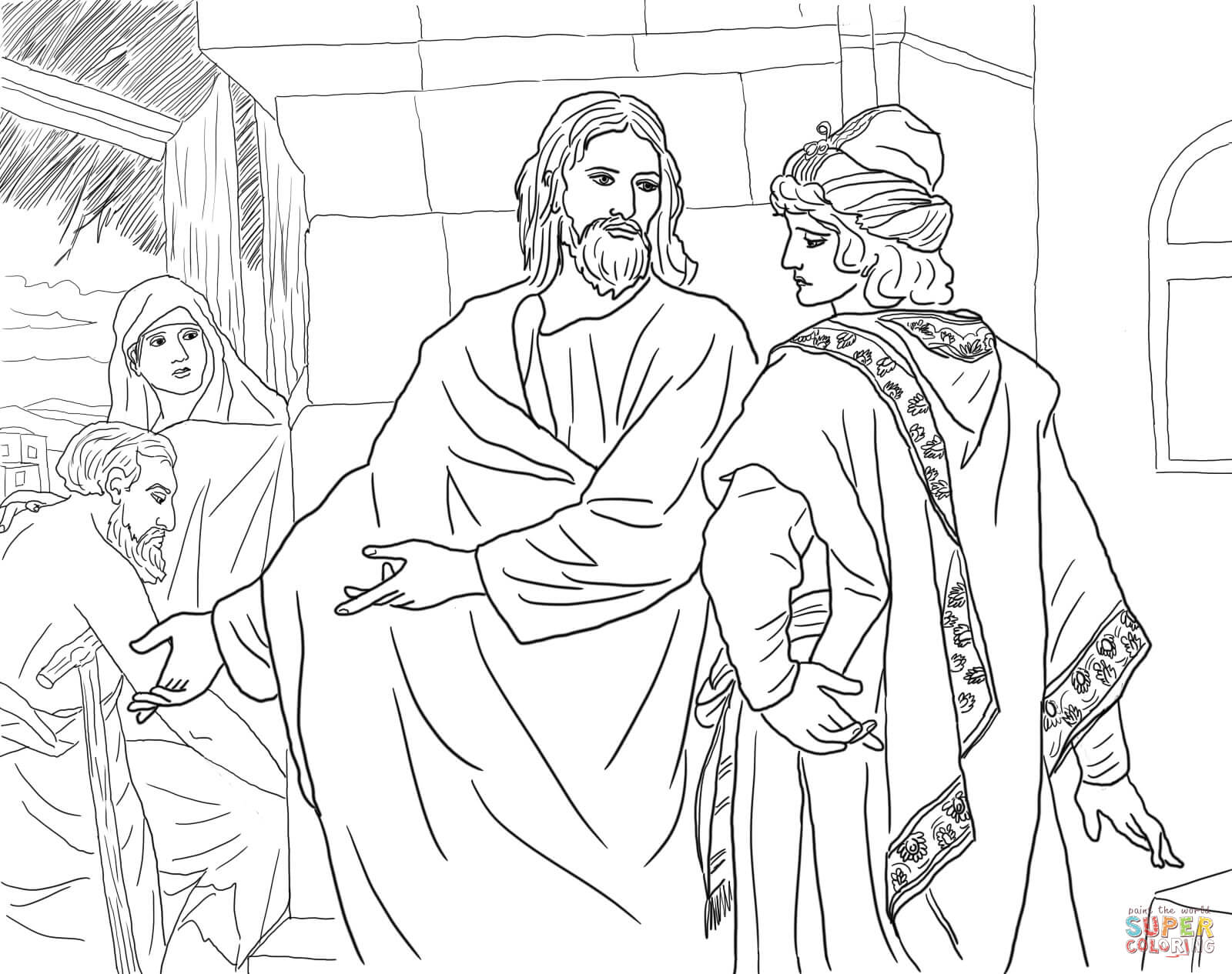 Jesus Raises Lazarus Coloring Page Coloring Home